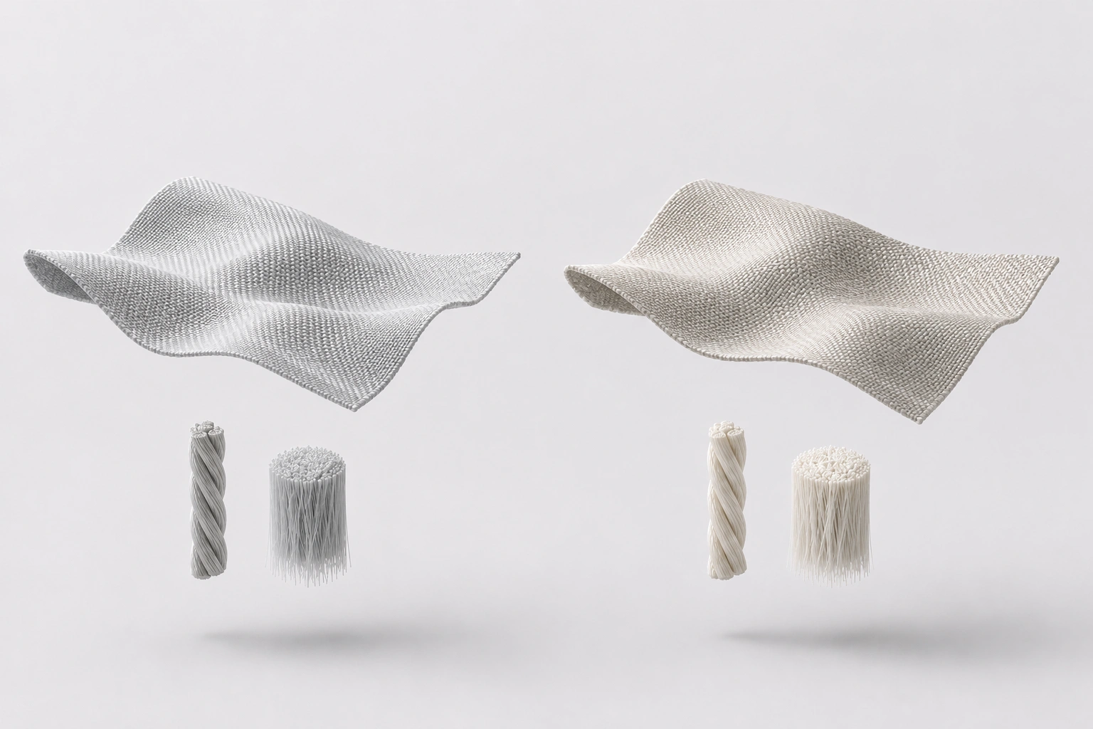 Comparison of nylon and polyester outdoor apparel fabrics