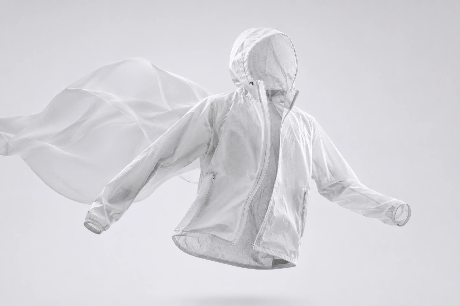 Lightweight woven fabrics for outdoor outerwear