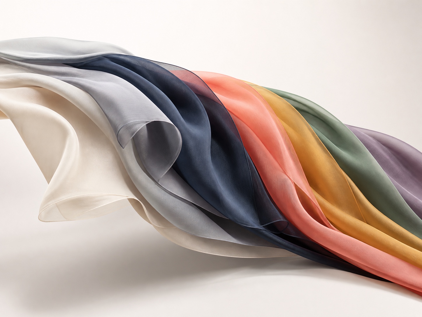 PT130001 lightweight 300T polyester pongee shown in prepared ready colors